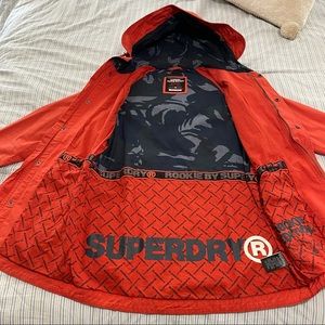 Orange Medium/ Large Superdry raincoat